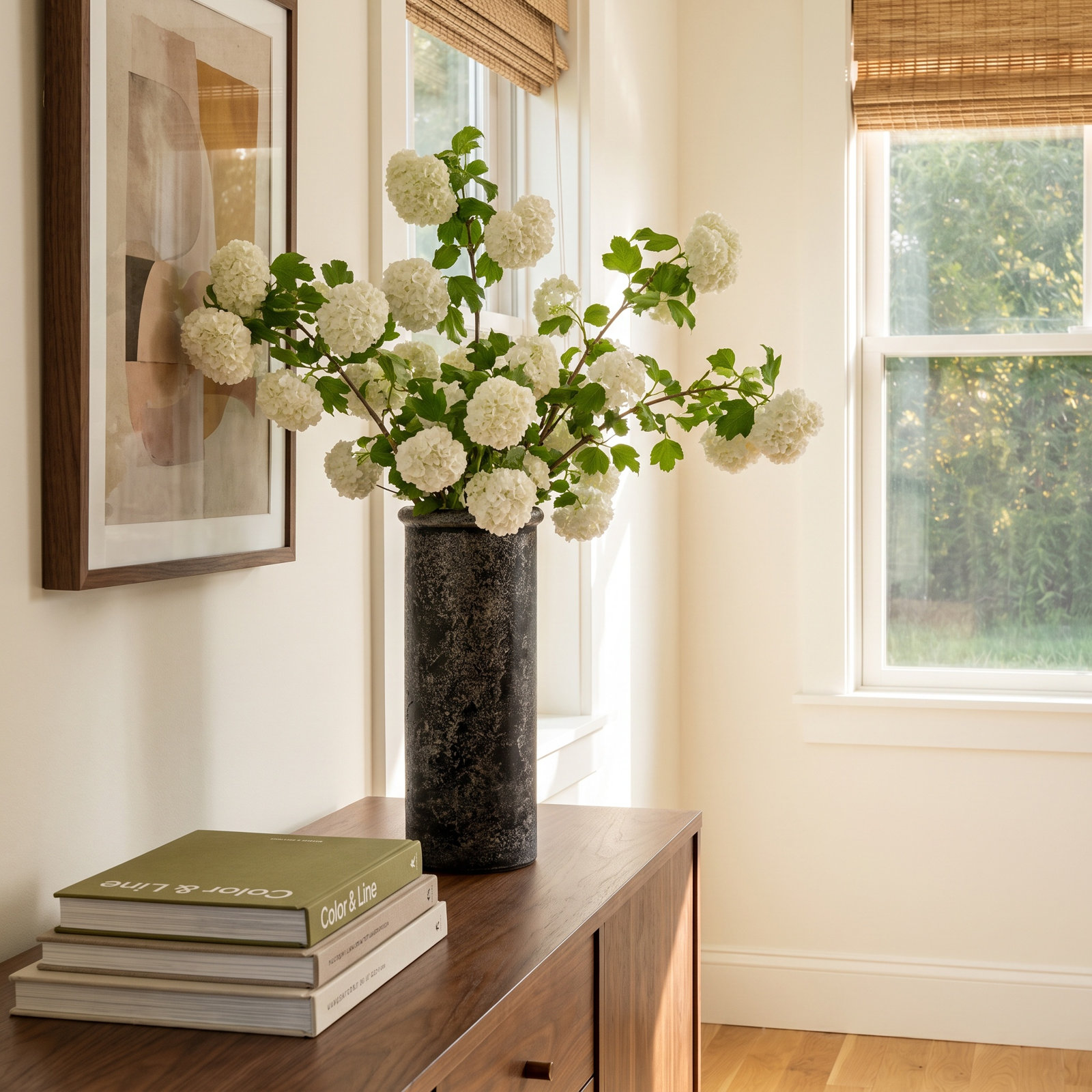 Varick Ceramic Table Vase, 9.8" H x 4" W x 4" D