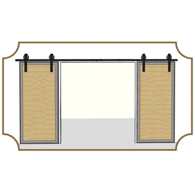 Modesto Sliding Door Wheel Frame Hardware Kit