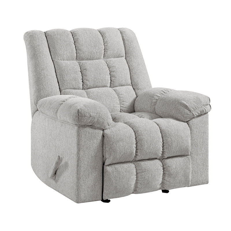 Fauteuil inclinable en chenille 1pc, Gris clair