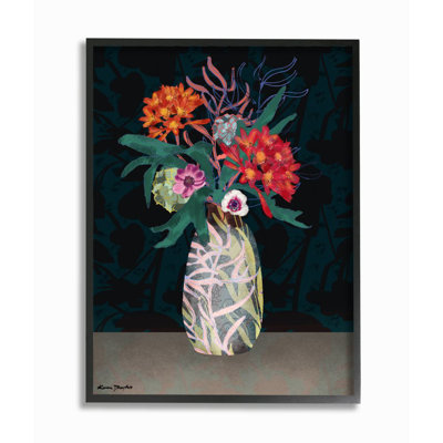 « fleur vase pattern collage design » par karen dreyfus-impression sur image