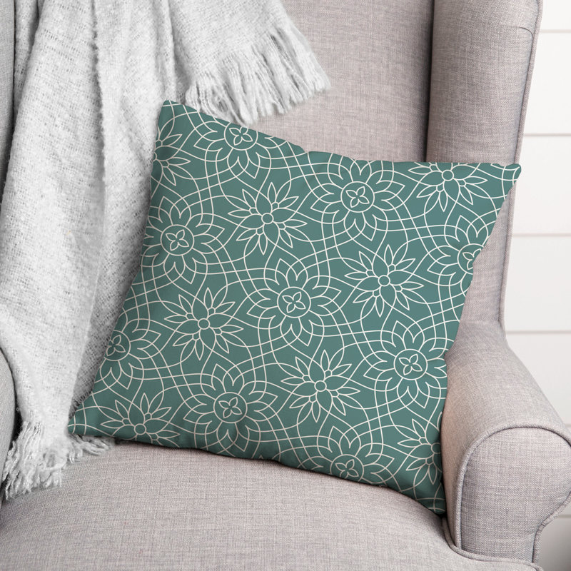 Coussin décoratif en polyester / mélange de polyester, 16 po x 16 po