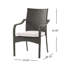 Chaise d'extérieur empilable en rotin PE avec structure en fer (ensemble de 4)