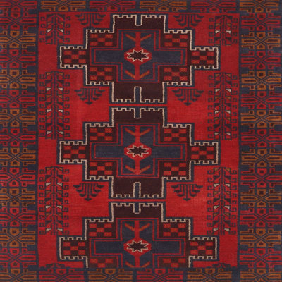 Tapis traditionnel mehroon/noir/crème