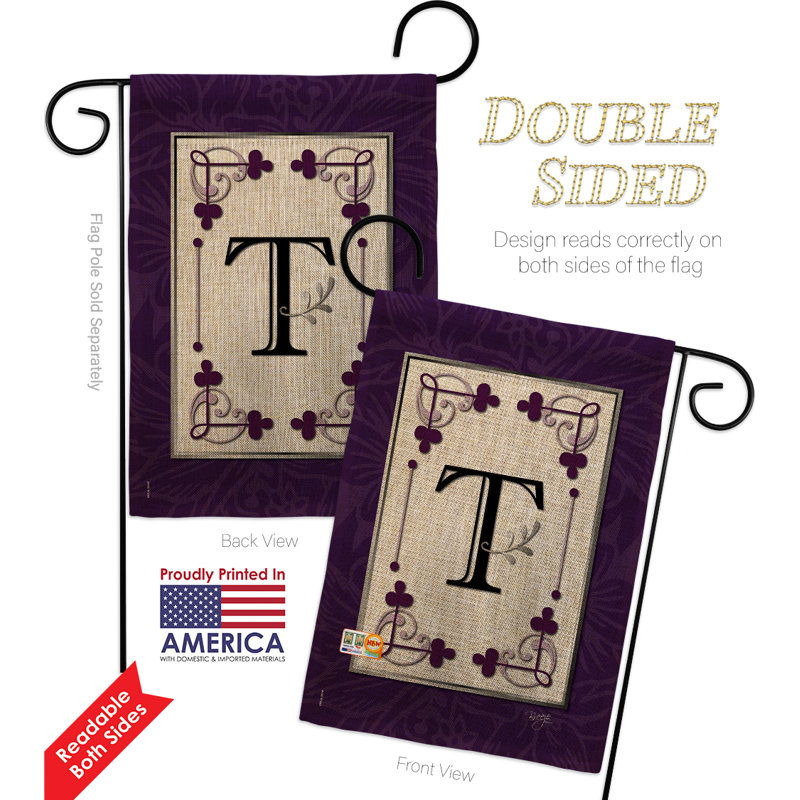 Double Sided 18.5'' H x 13'' W Polyester Flag Set, T