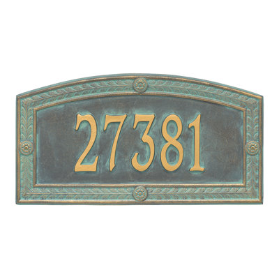Plaque d'adresse murale sur 1 ligne Hamilton