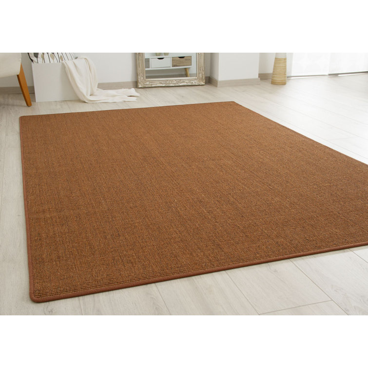 Areesha Solid Colour Jute / Sisal Area Rug