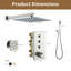 Système de douche thermostatique mural 3 fonctions 12 po-119149787