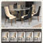 Chaise de salle à manger à haut dossier Chee-144802622