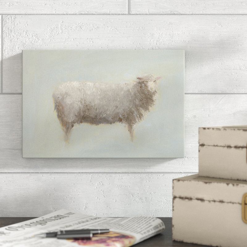 «Sheep Strut III» par Marilyn Wendling, reproduction d'art sur toile, H 8 po x l 12 po, Toile tendue