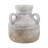 Decorative Pottery Terracotta Vase With Rustic Textured Design And Double Handles, Stylish Contemporary Accent For Modern Spaces