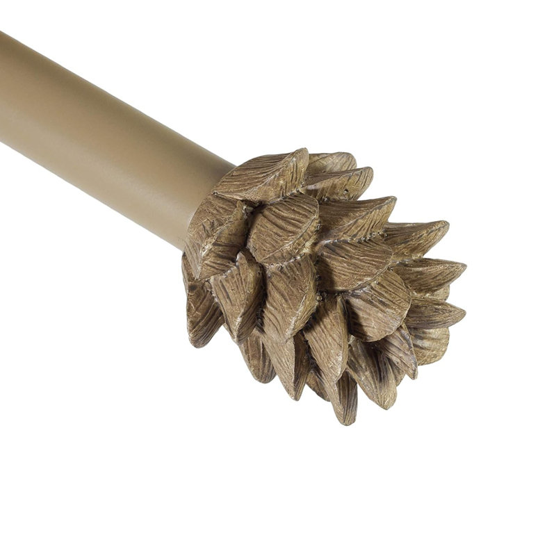 Tringle à rideaux simple ajustable 0,75 po Waco Pinecone, 48 po à 84 po, Cottage