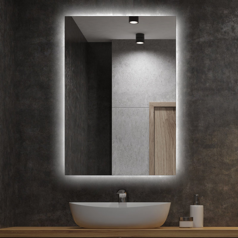 Maniteau Flat Wall Mirror, 70 H x 50 W
