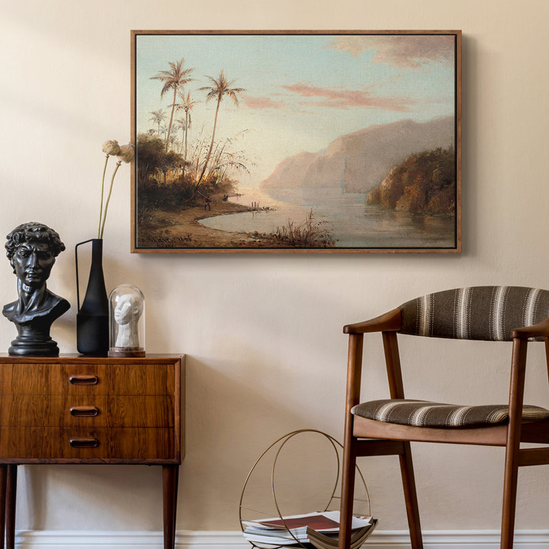«Vintage Landscape-XXXVI» sur toile, Noyer, H 27 po x l 41 po