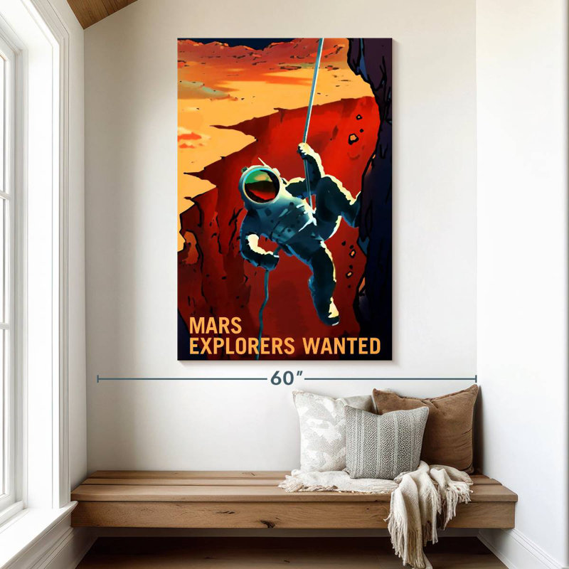 Oberle Mars Explorers Wanted Poster VII, 51" H x 34" W