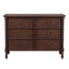 Commode en bois massif brun 46 po avec 6 tiroirs Beckett Morocco-113421387