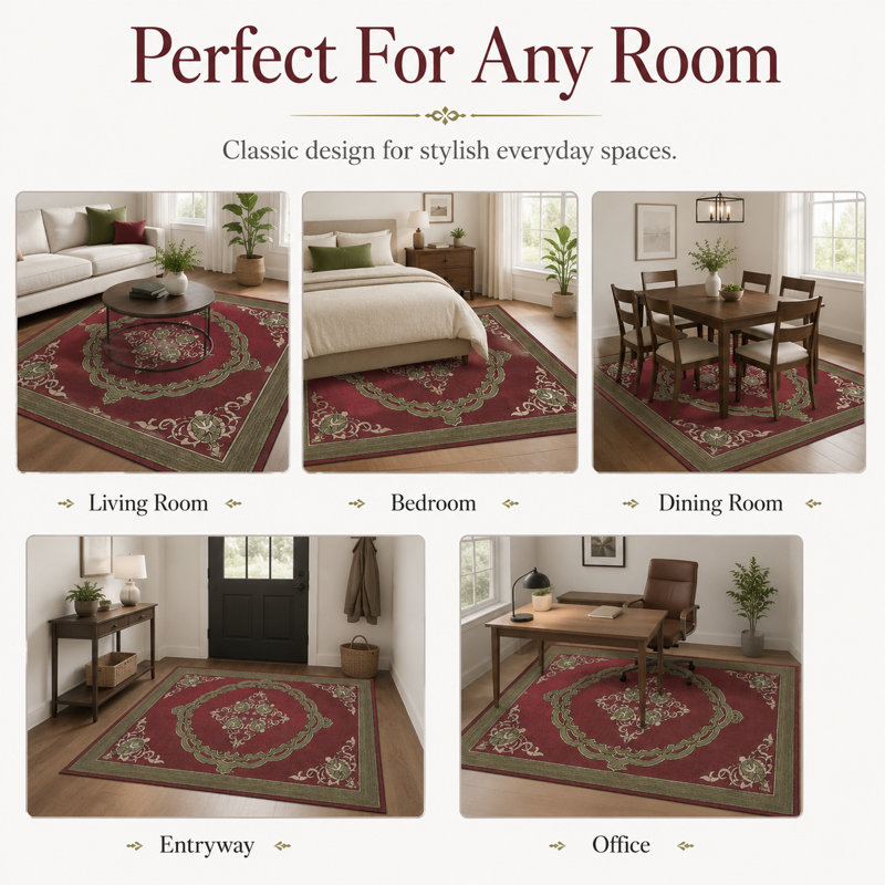 Botalla Oriental Indoor Rug, Rectangle 9' x 12'