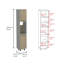 Garde-manger Hasselt, double porte, six tablettes
