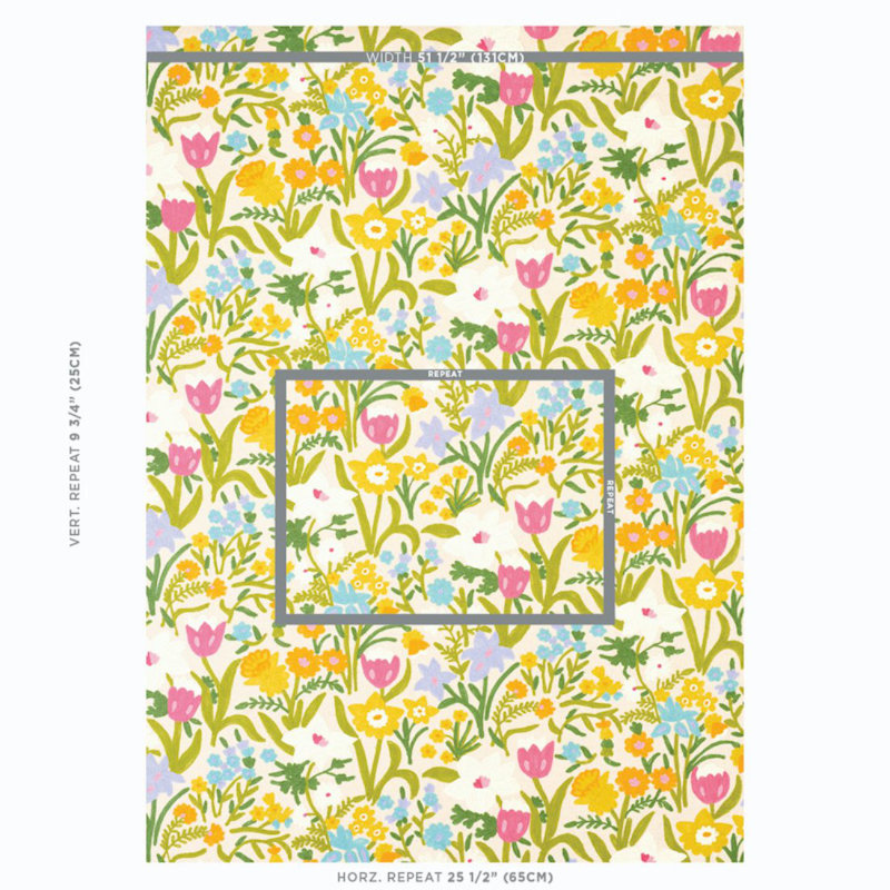 Crewel Garden Fabric, Multicolor