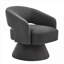 Fauteuil d'appoint pivotant à 360 degrés, fauteuil simple rembourré en velours gris froid pour le salon et la chambre à coucher-913942862