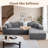 No Assembly Required Compression Packed Bonless Corduroy Fabric Sofa-995107884-991006489