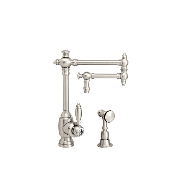 Towson Kitchen Faucet - 12" Articulated Spout, Satin Nickel