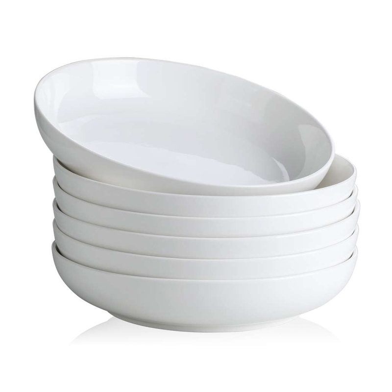 Ensemble de 6 bols à dessert en porcelaine, bols de service blancs de 7,8 pouces, 6