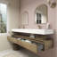 Ensemble de meuble-lavabo double mural 84 po Alysa-71095561