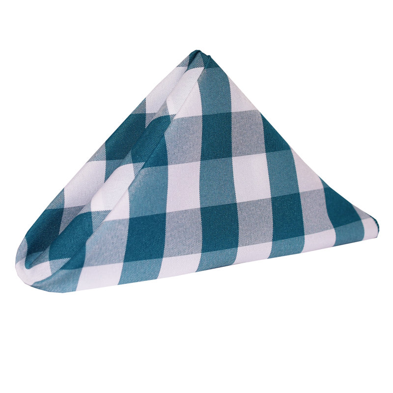 Ensemble de serviettes 36 pièces, Bleu sarcelle / blanc, 17 po x 17 po