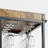 Modern Home Bar Cart with Wine Glass Rack & Rolling Wheels, Mobile Serving Cart with Storage for Wine Bottles, Modern Gold & Wood Bar Cart for Kitchen & Dining Room-1321813719