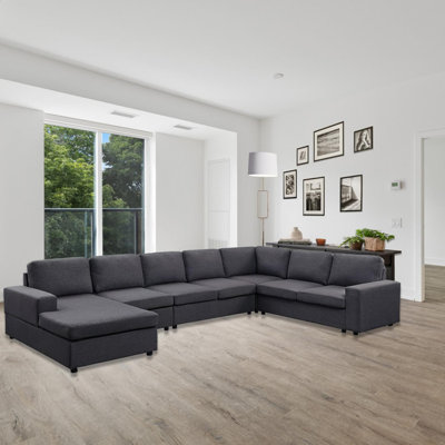 Canapé modulaire réversible en lin Linen