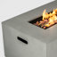 Table d'extérieur pour foyer d'extérieur au propane de 42 pouces - Fabriquée en acier, chauffage efficace, flamme réglable, mesures élevées, peu encombrante, facile à nettoyer et à entretenir, avec construction en verre coupe-vent, taille réglable,