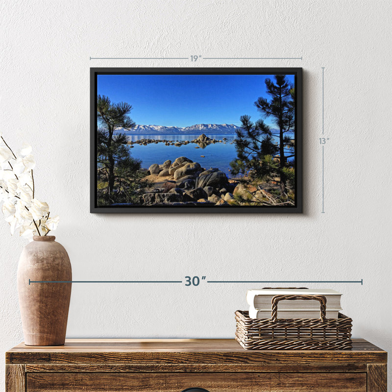 Nature «Lake Tahoe From Zephyr Cove», reproduction sur toile, H 13 po x l 19 po
