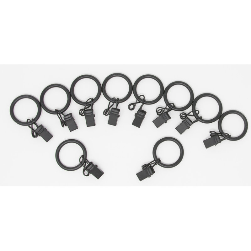 Mccall Curtain Rings, Matte Black