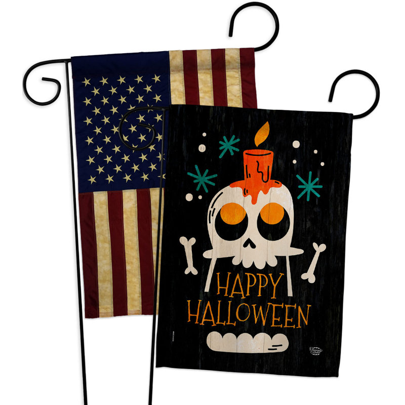 Double Sided 18.5 in. H x 13 in. W Polyester Halloween Garden flag