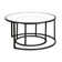 Watson (Set of )Two 35" Glass And Steel Round Nested Coffee Tables