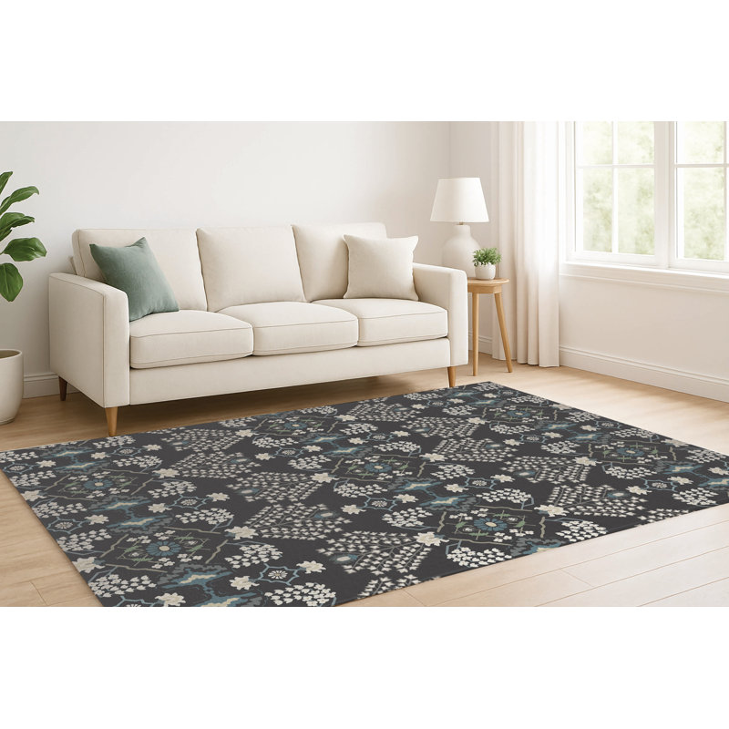 Tapis décoratif à poils courts Tilly, Rectangulaire 3 pi x 5 pi