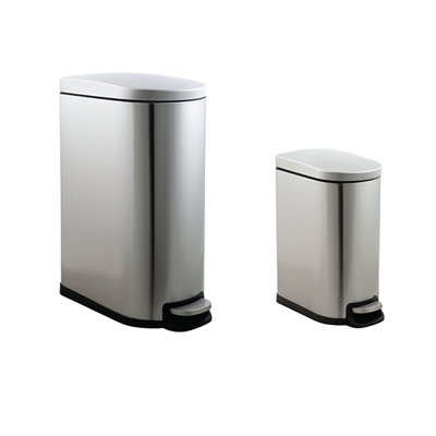 Metal Open Kitchen Trash Can - 10.57 Gallons