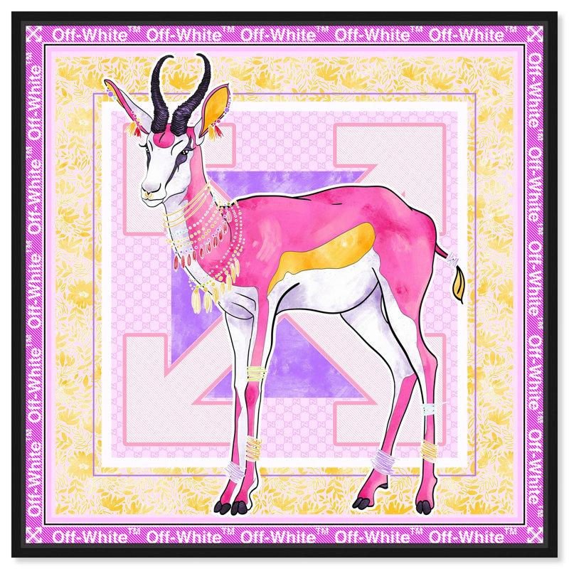 Magenta Glam Ram Fashion and Glam Floater Frame by Oliver Gal, 17" H x 17" W