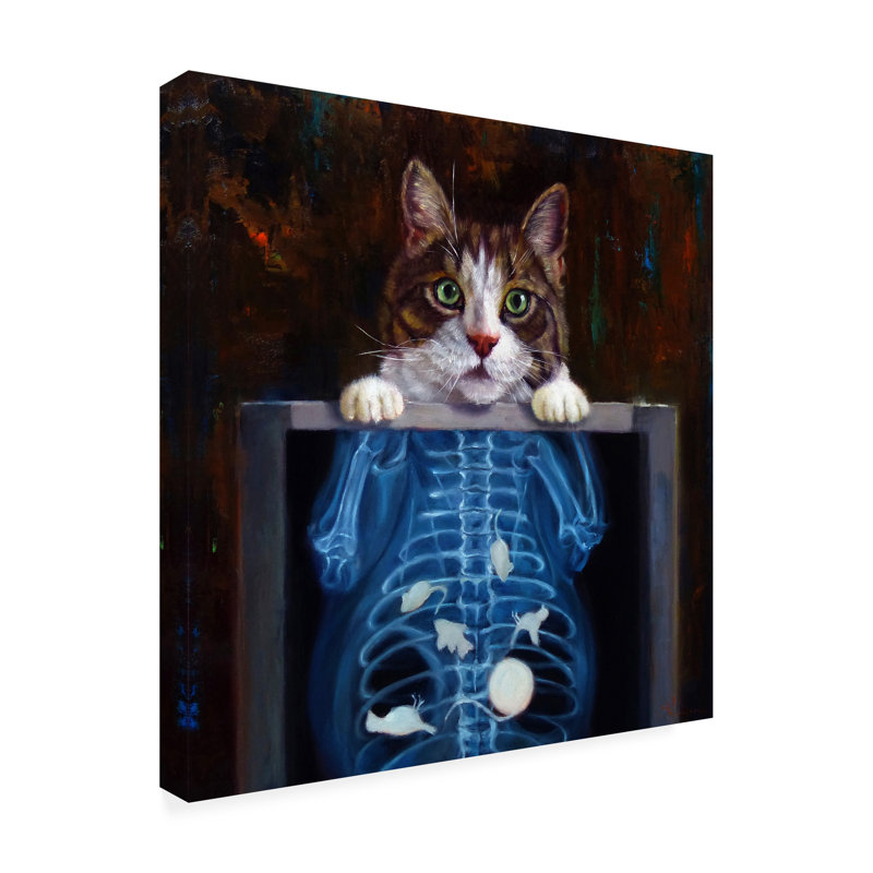 «Greidis Cat Scan» par Lucia Heffernan, H 24 po x l 24 po x P 2 po