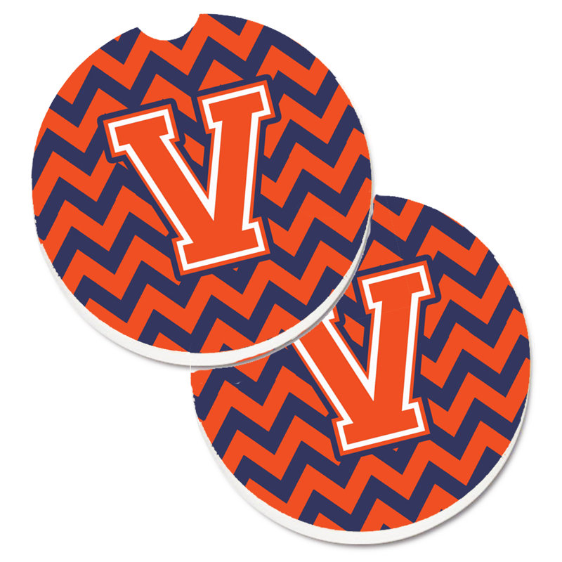 Sous-verre pour voiture, Orange / Bleu, V