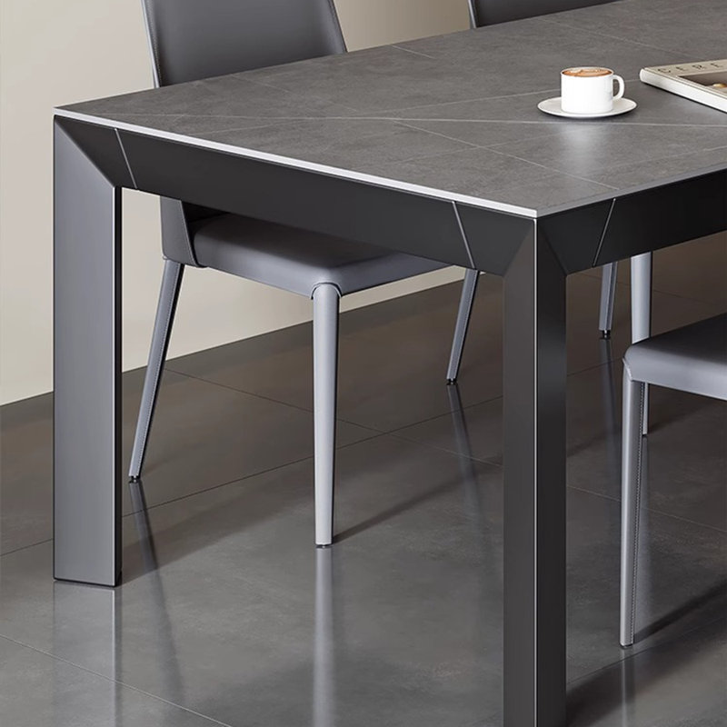 Ensemble de table de salle à manger simple et moderne pour petit appartement, H 29,52 po x L 70,86 po x l 31,49 po, 7