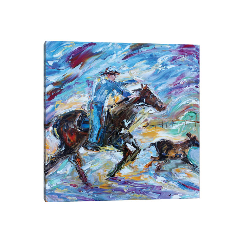 Coyboy by Karen Tarlton - Wrapped Canvas Painting, 66.04 cm H x 66.04 cm W x 3.175 cm D