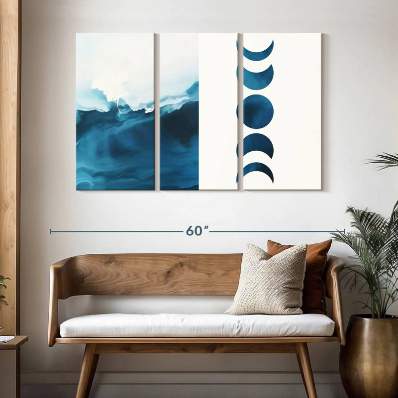 Avery Moonshine Waves Diptych, 32" H x 50" W