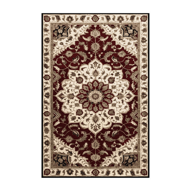 Tapis brun lavable à la machine, Rectangle 4pi x 6 pi