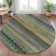 Machine Washable Indoor/Outdoor Xhevrie Green Rug