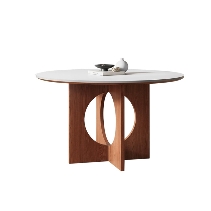 Black Round Sintered Stone Dining table, 29.53"H x 39.37"L x 39.37"W