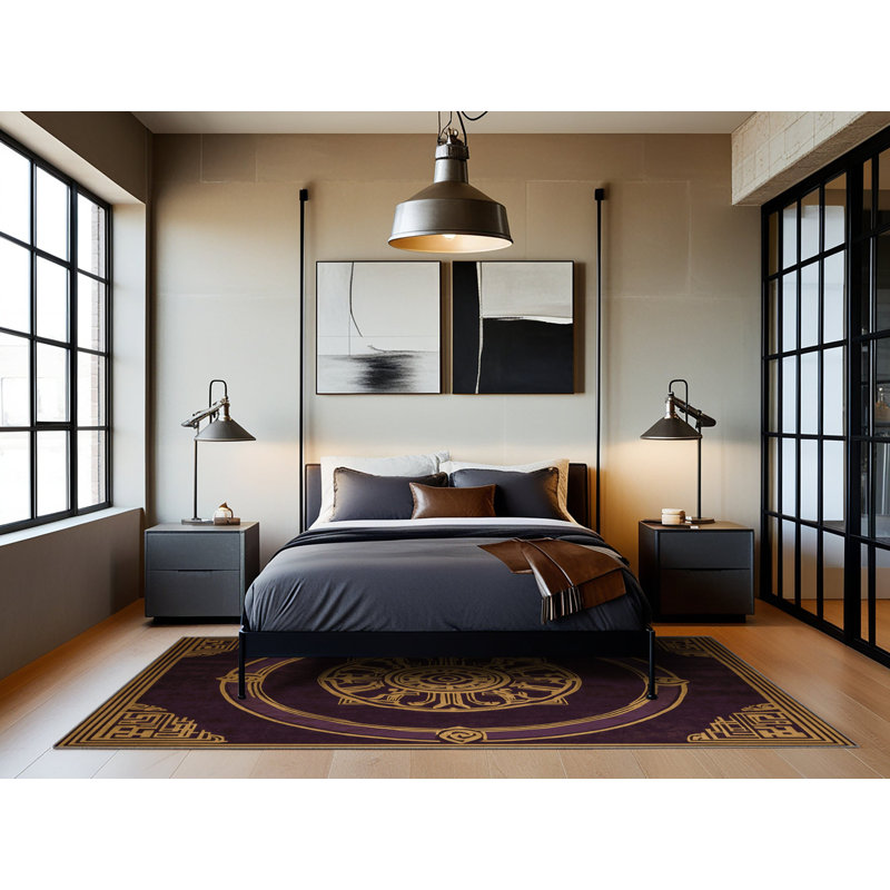 Aegis Ornament Rug, Square 4'