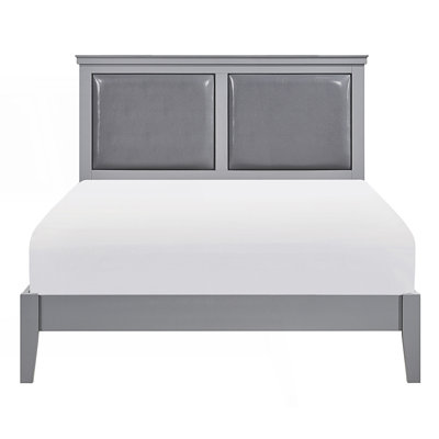 Classic Panel Bed With Upholstered Headboard