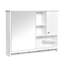 Armoire à pharmacie murale, armoire de rangement de salle de bain avec porte miroir et tablette ajustable, armoire d'appoint-962589352