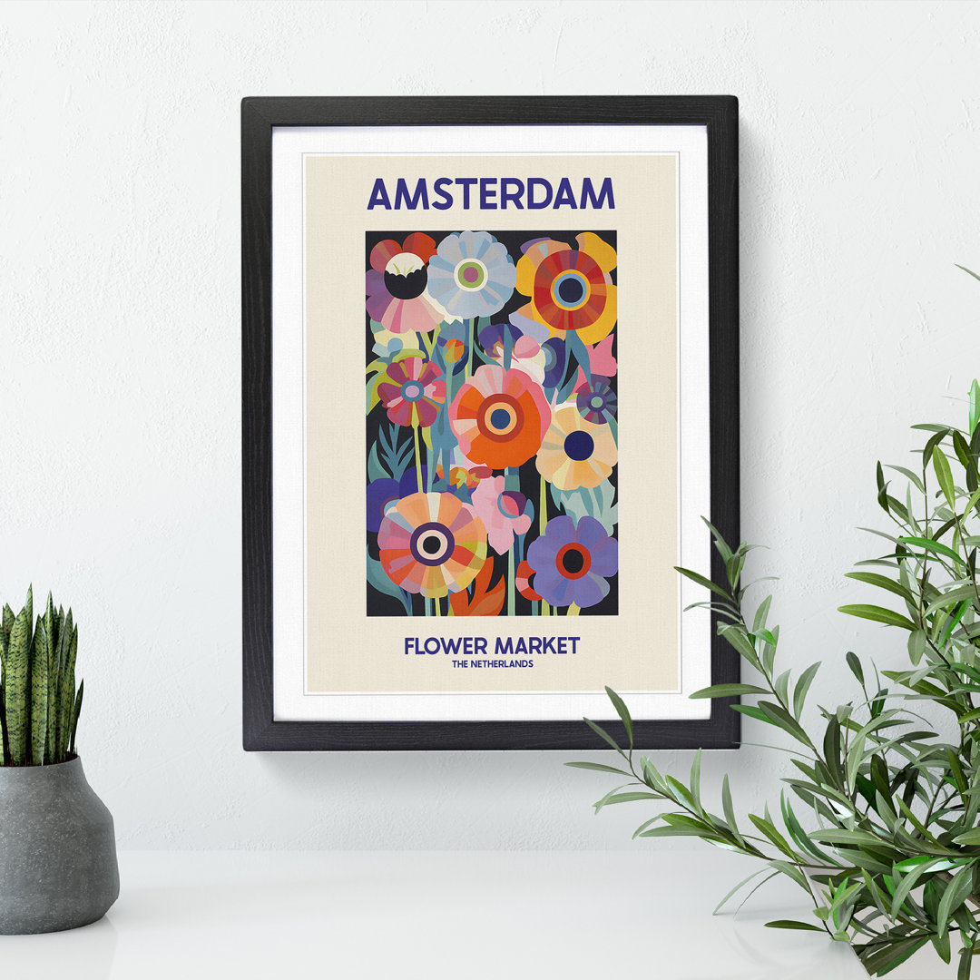 Amsterdam Flower Market Exhibition 13 - Single Picture Frame Print on Wood